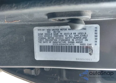 2004 Pontiac Vibe z USA, uszkodzony, nr VIN 5Y2SL62844Z411473